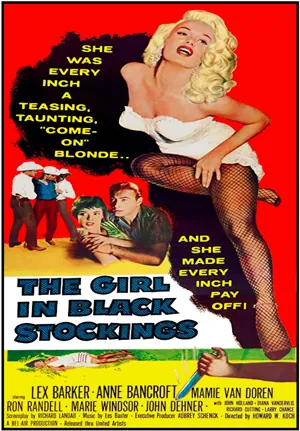 The Girl in Black Stockings (1957) Movie Poster - SassyFlix