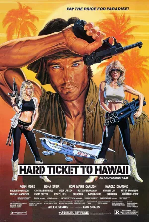 Hard Ticket to Hawaii (1987) Movie Poster - SassyFlix