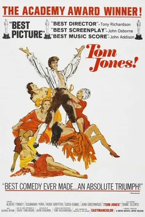 Tom Jones (1963) Movie Poster - SassyFlix